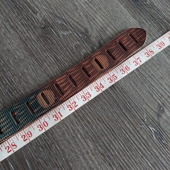 Levis Multicolor Perforated Leather Belt Size Large EUC - Picture 5 of 6
